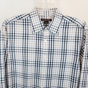 Michael Kors Button Front Plaid Shirt